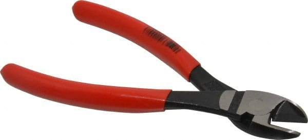 Knipex - 7" OAL, 7/64" Capacity, Diagonal Cutter - 1" Jaw Length x 1" Jaw Width, Oval Head, Plastic Coated Handle - Apex Tool & Supply