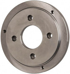 Buck Chuck Company - Adapter Back Plate for 10" Diam Self Centering Lathe Chucks - A1/A2-6 Mount, 3-1/4" Through Hole Diam, 7.858mm ID, 10" OD, 0.911" Flange Height, Steel - Apex Tool & Supply