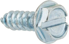 Value Collection - #7 Hex Washer Head Slotted Sheet Metal Screw - Steel, 1/2" Length Under Head, Grade 2 - Apex Tool & Supply