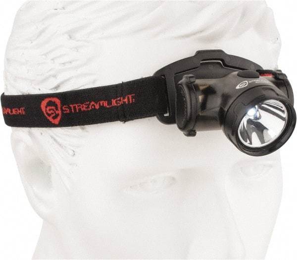 Streamlight - White LED Bulb, 50 Lumens, Hands-free Flashlight - Black Plastic Body, 2 AAA Alkaline Batteries Included - Apex Tool & Supply