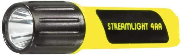 Streamlight - White LED Bulb, 100 Lumens, Industrial/Tactical Flashlight - Yellow Plastic Body, 4 AA Alkaline Batteries Included - Apex Tool & Supply