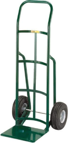 Little Giant - 800 Lb Capacity 47" OAH Hand Truck - 12 x 14" Base Plate, Continuous Handle, Steel, Full Pneumatic Wheels - Apex Tool & Supply