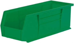 Akro-Mils - 50 Lb. Load Capacity, 14-3/4" Deep, Green Polymer Hopper Stacking Bin - 5" High x 5-1/2" Wide x 14-3/4" Long - Apex Tool & Supply