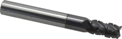 ProMax - 5/16" Diam, 1/2" LOC, 4 Flute Solid Carbide Roughing & Finishing Corner Radius End Mill - AlTiN Finish, 2-1/2" OAL, 5/16" Shank Diam, Straight Shank, 40° Helix, Centercutting, Stub Length - Apex Tool & Supply