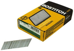 Stanley Bostitch - 15 Gauge 0.072" Shank Diam 1-1/4" Long Finishing Nails for Power Nailers - Steel, Galvanized Finish, Angled Stick Collation, Chisel Point - Apex Tool & Supply