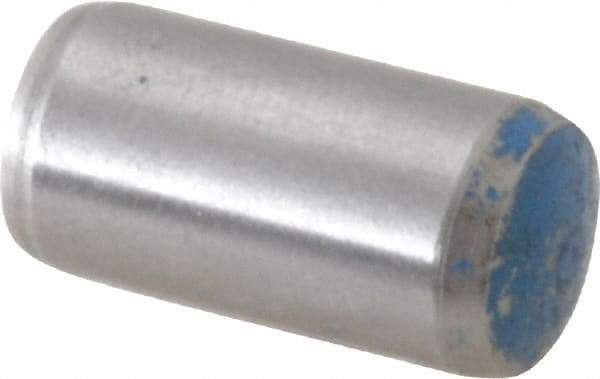 Metric Blue - 10mm Diam x 20mm Pin Length Alloy Steel Pull Out Dowel Pin - 1 Beveled & 1 Threaded End - Apex Tool & Supply