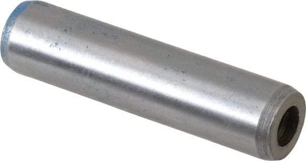 Metric Blue - 12mm Diam x 50mm Pin Length Alloy Steel Pull Out Dowel Pin - 1 Beveled & 1 Threaded End - Apex Tool & Supply