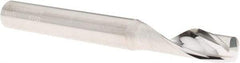 Kennametal - 0.315", 25mm LOC, 8mm Shank Diam, 75mm OAL, 1 Flute, Solid Carbide Square End Mill - Single End, Uncoated, Spiral Flute, 30° Helix, Centercutting, Right Hand Cut, Right Hand Flute, Series F1AA - Apex Tool & Supply