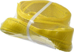 Lift-All - 8' Long x 4" Wide, 6,400 Lb Vertical Capacity, 1 Ply, Polyester Web Sling - 5,000 Lb Choker Capacity, Yellow - Apex Tool & Supply