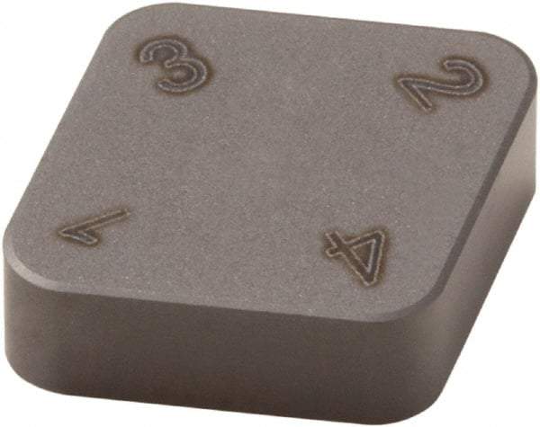 Seco - CNMN322 Grade CBN300 PCBN Turning Insert - Uncoated, 80° Diamond, 3/8" Inscr Circle, 1/8" Thick, 1/32" Corner Radius - Apex Tool & Supply