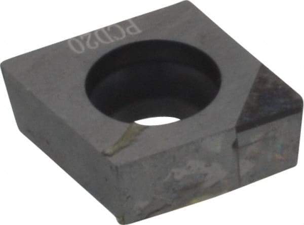 Seco - CCMW32.51 L1 Grade PCD20 Polycrystalline Diamond (PCD) Turning Insert - Uncoated, 80° Diamond, 3/8" Inscr Circle, 5/32" Thick, 1/64" Corner Radius - Apex Tool & Supply