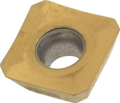 Seco - SEEX09T3 M05 Grade F40M Carbide Milling Insert - TiAlN/TiN Finish, 0.156" Thick, 3/8" Inscribed Circle - Apex Tool & Supply