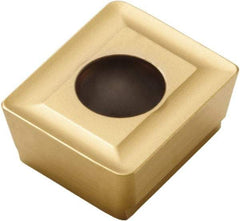 Seco - ACET150660 M14 Grade F40M Carbide Milling Insert - TiAlN/TiN Finish, 1/4" Thick, 0.236" Corner Radius - Apex Tool & Supply