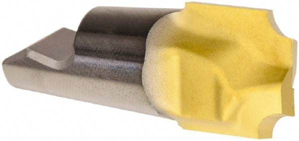 Seco - MM12 MD05 Grade T60M Carbide Concave Radius Milling Tip Insert - TiAlN/TiN Finish, 2 Flutes, 0.472" Cutting Diam, 0.421" Depth of Cut, 0.482" Extension, 0.079" Cnr Rad - Apex Tool & Supply