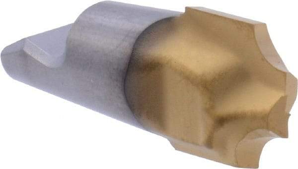Seco - MM12 MD05 Grade T60M Carbide Concave Radius Milling Tip Insert - TiAlN/TiN Finish, 2 Flutes, 0.472" Cutting Diam, 0.417" Depth of Cut, 0.48" Extension, 0.118" Cnr Rad - Apex Tool & Supply