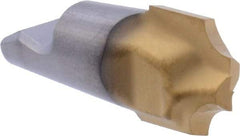 Seco - MM12 MD05 Grade T60M Carbide Concave Radius Milling Tip Insert - TiAlN/TiN Finish, 2 Flutes, 0.472" Cutting Diam, 0.417" Depth of Cut, 0.48" Extension, 0.118" Cnr Rad - Apex Tool & Supply