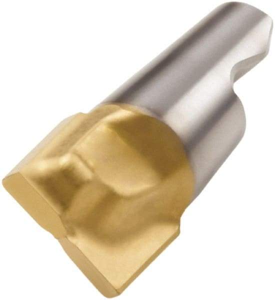 Seco - MM12 D05 Grade T60M Carbide Keyway Milling Tip Insert - TiAlN/TiN Finish, 2 Flutes, 0.46" Cutting Diam, 0.325" Depth of Cut, 0.401" Extension, 0.012" Cnr Rad - Apex Tool & Supply