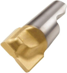 Seco - MM12 D05 Grade T60M Carbide Keyway Milling Tip Insert - TiAlN/TiN Finish, 2 Flutes, 0.46" Cutting Diam, 0.325" Depth of Cut, 0.401" Extension, 0.012" Cnr Rad - Apex Tool & Supply