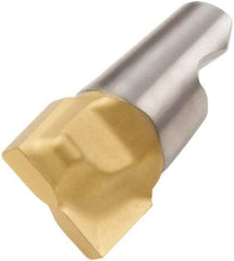 Seco - MM12 M04 Grade T60M Carbide End Milling Tip Insert - TiAlN/TiN Finish, 2 Flutes, 0.551" Cutting Diam, 0.368" Depth of Cut, 0.443" Extension - Apex Tool & Supply