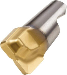 Seco - MM10 MD04 Grade F30M Carbide End Milling Tip Insert - 2 Flutes, 0.394" Cutting Diam, 0.268" Depth of Cut, 0.332" Extension, 0.118" Cnr Rad - Apex Tool & Supply