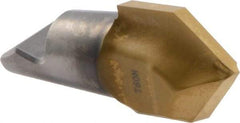 Seco - MM16 M06 Grade T60M Carbide Center Drill Milling Tip Insert - TiAlN/TiN Finish, 2 Flutes, 3/4" Cutting Diam, 0.378" Depth of Cut, 0.872" Extension, 0.421" Cnr Rad - Apex Tool & Supply