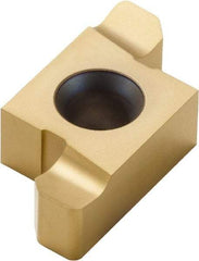 Seco - 202020ER Grade CP500, 4.5mm Cutting Width Carbide Grooving Insert - Right Hand, 1mm Corner Radius, TiAlN/TiN Finish - Apex Tool & Supply