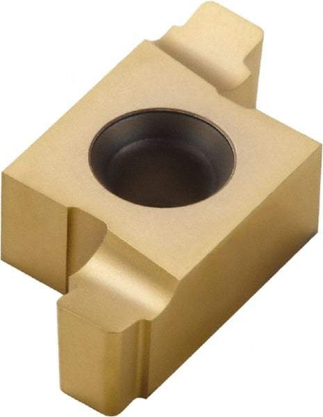 Seco - 141614ER ST Grade CP500, 2.4mm Cutting Width Carbide Grooving Insert - 1.2mm Max Depth of Cut, Right Hand, 0.5mm Corner Radius, TiAlN/TiN Finish - Apex Tool & Supply