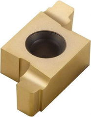 Seco - 203020ER ST Grade CP500, 3.8mm Cutting Width Carbide Grooving Insert - 2.4mm Max Depth of Cut, Right Hand, 1mm Corner Radius, TiAlN/TiN Finish - Apex Tool & Supply