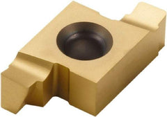 Seco - 1426514EAR AX Grade CP500, 3.6mm Cutting Width Carbide Grooving Insert - 2.2mm Max Depth of Cut, Right Hand, 0.5mm Corner Radius, TiAlN/TiN Finish - Apex Tool & Supply