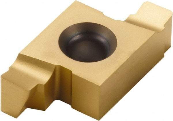 Seco - 203020EAR AX Grade CP500, 4.2mm Cutting Width Carbide Grooving Insert - 2.2mm Max Depth of Cut, Right Hand, 1mm Corner Radius, TiAlN/TiN Finish - Apex Tool & Supply