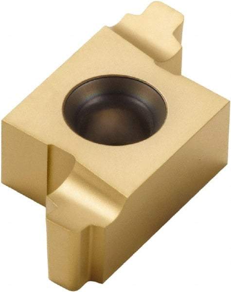 Seco - 1426514ER DY Grade CP500, 3.6mm Cutting Width Carbide Grooving Insert - 2.3mm Max Depth of Cut, Right Hand, 0.5mm Corner Radius, TiAlN/TiN Finish - Apex Tool & Supply