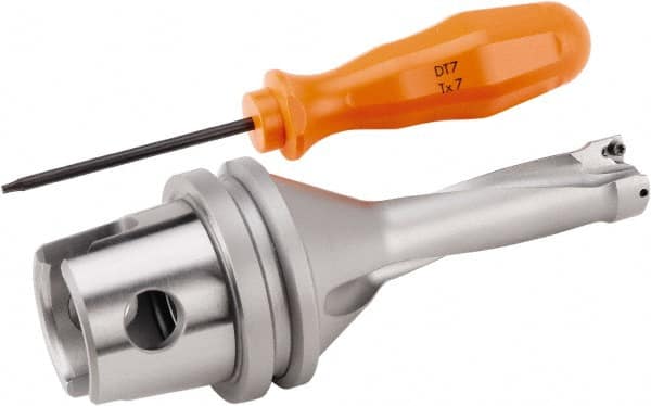 2-1/4″ Max Drill Depth, 3xD, 3/4″ Diam, Indexable Insert Drill Drill Style DFT, Takes 2 Inserts, 50mm Shank Diam, Modular Connection