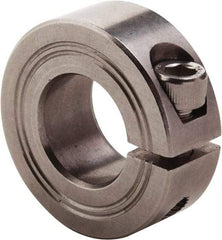 Climax Metal Products - 24mm Bore, Stainless Steel, One Piece Clamp Collar - 1-7/8" Outside Diam - Apex Tool & Supply