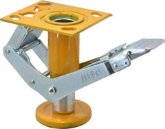 Albion - 7-1/4" Mounting Height, Position Floor Lock for 6" Diam Caster Wheels - 1-1/2" Retracted Clearance - Apex Tool & Supply
