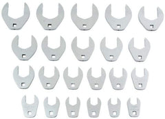 Proto - 22 Piece 1/2" Drive Open End Crowfoot Wrench Set - 15/16 to 2-1/2", with Clip Rail - Apex Tool & Supply