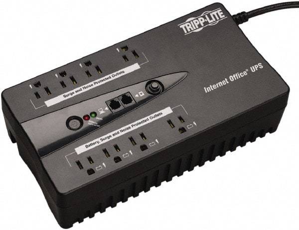 Tripp-Lite - 15 Amp, 550 VA, Flat Pack Mount Standby Backup Uninterruptible Power Supply - Backup 3-1/2 min with Full Load & 10 min with Half Load, 120 VAC Input & Output, 300 Watt Output, 1 Phases, 6 Outlets - Apex Tool & Supply