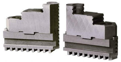 Gibraltar - 16" Max Chuck Diam Compatibility, Steel Tongue & Groove Hard Lathe Top Jaws - 16" Min Chuck Diam Compatibility - Apex Tool & Supply