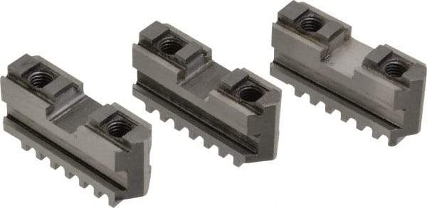 Gibraltar - 5" Max Chuck Diam Compatibility, Steel Tongue & Groove Hard Lathe Master Jaws - 5" Min Chuck Diam Compatibility - Apex Tool & Supply