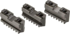 Gibraltar - 5" Max Chuck Diam Compatibility, Steel Tongue & Groove Hard Lathe Master Jaws - 5" Min Chuck Diam Compatibility - Apex Tool & Supply