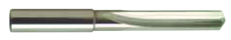 6.2mm Dia. - Carbide Straight Flute 4XD Drill-120Â° Point-Coolant-Bright - Apex Tool & Supply