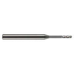 ‎1/64″ Dia. × 1/8″ Shank × 0.045″ DOC × 1-1/2″ OAL, Carbide Uncoated, Standard , 4 Flute, Ballnose End Mill
