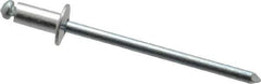 RivetKing - Size 42 Dome Head Aluminum Open End Blind Rivet - Steel Mandrel, 0.063" to 1/8" Grip, 1/4" Head Diam, 0.129" to 0.133" Hole Diam, 0.275" Length Under Head, 1/8" Body Diam - Apex Tool & Supply