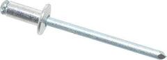 RivetKing - Size 53 Dome Head Aluminum Open End Blind Rivet - Steel Mandrel, 0.126" to 0.187" Grip, 0.312" Head Diam, 0.16" to 0.164" Hole Diam, 0.362" Length Under Head, 5/32" Body Diam - Apex Tool & Supply