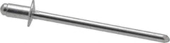 RivetKing - Size 41 Dome Head Aluminum Open End Blind Rivet - Aluminum Mandrel, 0.02" to 0.062" Grip, 1/4" Head Diam, 0.129" to 0.133" Hole Diam, 0.212" Length Under Head, 1/8" Body Diam - Apex Tool & Supply