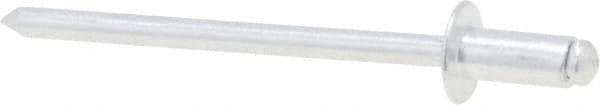 RivetKing - Size 42 Dome Head Aluminum Open End Blind Rivet - Aluminum Mandrel, 0.063" to 1/8" Grip, 1/4" Head Diam, 0.129" to 0.133" Hole Diam, 0.275" Length Under Head, 1/8" Body Diam - Apex Tool & Supply