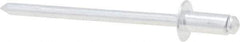 RivetKing - Size 42 Dome Head Aluminum Open End Blind Rivet - Aluminum Mandrel, 0.063" to 1/8" Grip, 1/4" Head Diam, 0.129" to 0.133" Hole Diam, 0.275" Length Under Head, 1/8" Body Diam - Apex Tool & Supply