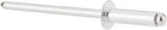 RivetKing - Size 45 Dome Head Aluminum Open End Blind Rivet - Aluminum Mandrel, 0.251" to 0.312" Grip, 1/4" Head Diam, 0.129" to 0.133" Hole Diam, 0.462" Length Under Head, 1/8" Body Diam - Apex Tool & Supply