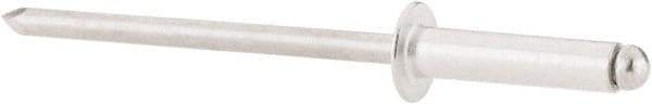 RivetKing - Size 46 Dome Head Aluminum Open End Blind Rivet - Aluminum Mandrel, 0.313" to 3/8" Grip, 1/4" Head Diam, 0.129" to 0.133" Hole Diam, 0.525" Length Under Head, 1/8" Body Diam - Apex Tool & Supply