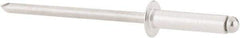 RivetKing - Size 46 Dome Head Aluminum Open End Blind Rivet - Aluminum Mandrel, 0.313" to 3/8" Grip, 1/4" Head Diam, 0.129" to 0.133" Hole Diam, 0.525" Length Under Head, 1/8" Body Diam - Apex Tool & Supply