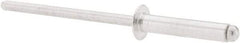 RivetKing - Size 48 Dome Head Aluminum Open End Blind Rivet - Aluminum Mandrel, 0.376" to 1/2" Grip, 1/4" Head Diam, 0.129" to 0.133" Hole Diam, 0.65" Length Under Head, 1/8" Body Diam - Apex Tool & Supply